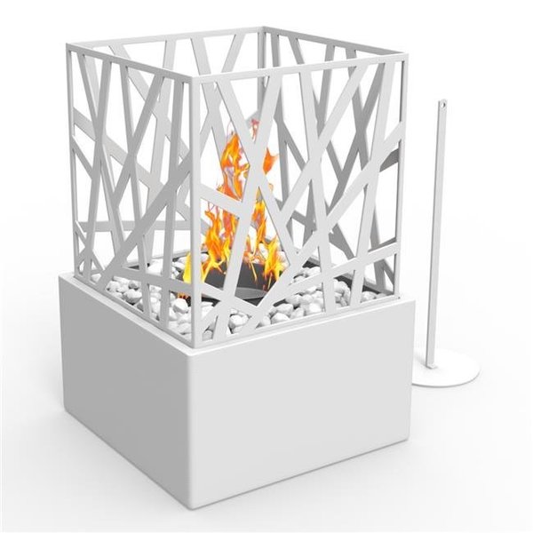 Regal Flame Regal Flame ET7002WHT Bruno Ventless Tabletop Portable Bio Ethanol Fireplace in White ET7002WHT